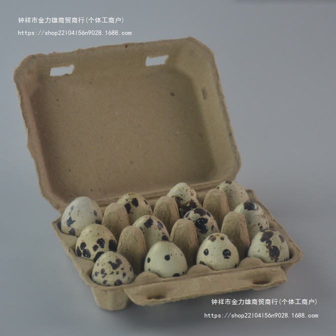 Коробка на 12 перепелиных яиц, ударопрочная, пульповая упаковка, биодеградируемая от производителя