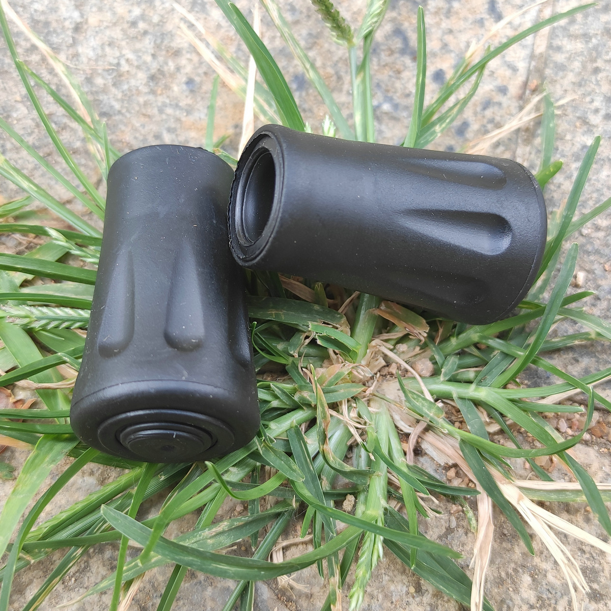 Trekking pole cane walking stick universal accessories with sharp round bottom horseshoe foot cover plastic protective cover snow blue mud mop tray