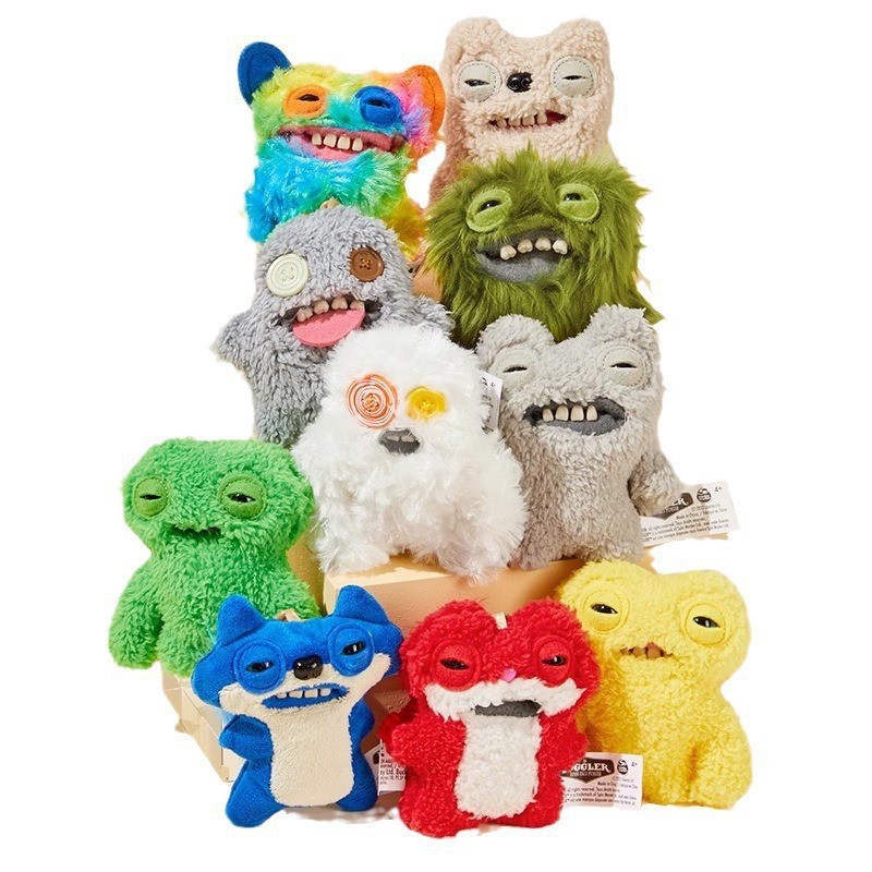 Fuggler Cute Tooth Monster Plush Pendant Funky Tooth Treasure Ugly Cute Plush Doll Teeth Funny Keychain