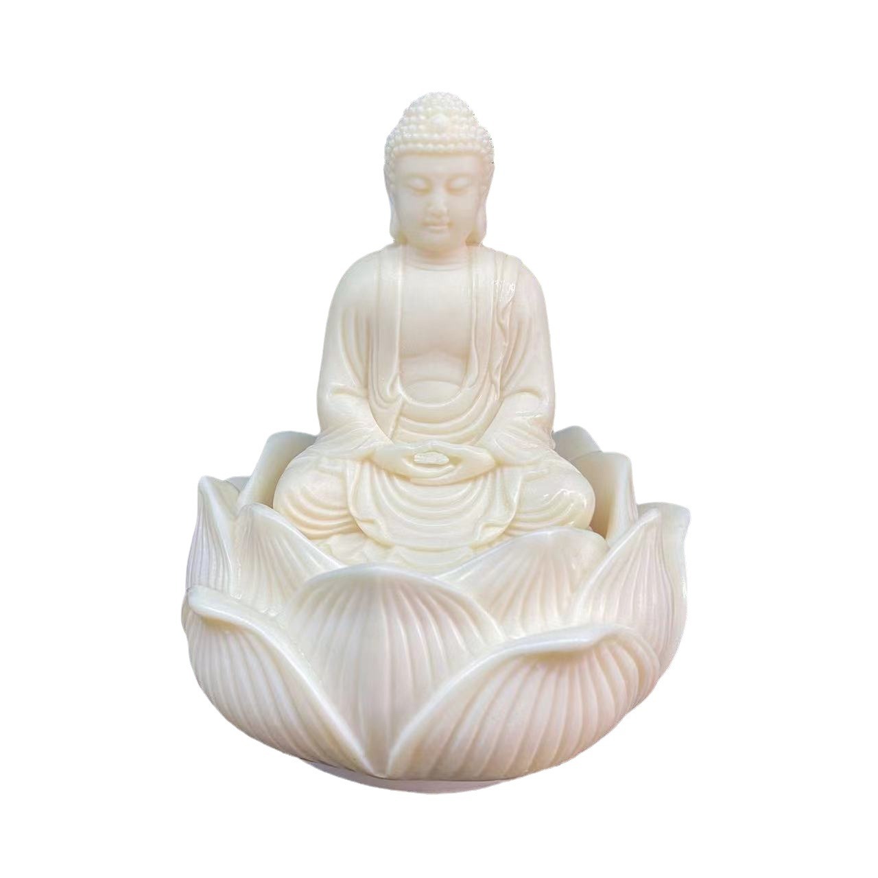 Ivory Fruit Carving Q Version Baby Buddha 240G/Set Great Sun Tathagata Sakyamuni Lotus Base Car Ornaments