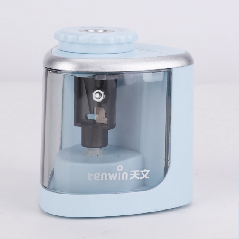 Tenwin Electric Pencil Sharpener Cross-Border English Primary School Student Semi-Automatic Pencil Sharpener Tw8005
