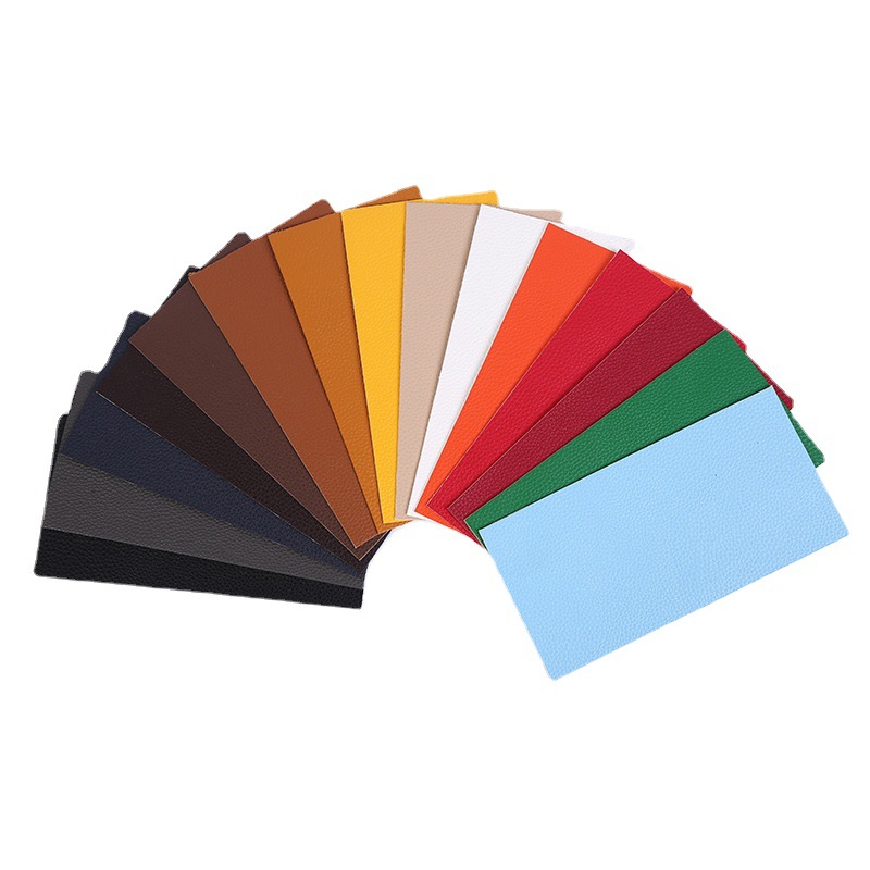Pu Self-Adhesive Leather Stickers 19 Colors Litchi Pattern Leather Patch Stickers Sofa Seat Small Hole Repair Subsidy Manufacturer Wholesale