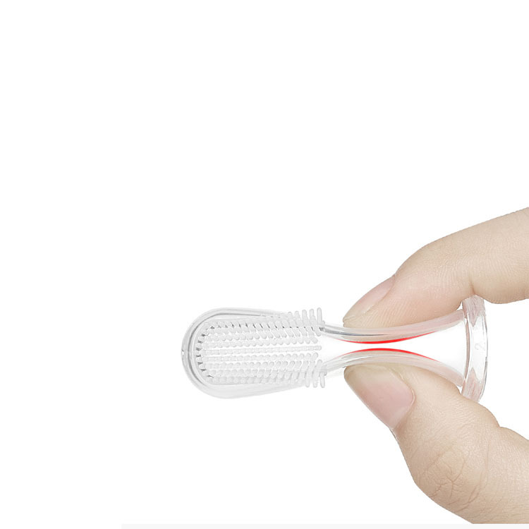 Baby Silicone Finger Toothbrush with Storage Box, Tongue Scraper, Infant Toothbrush Finger Cot, Suitable for Children and Newborns