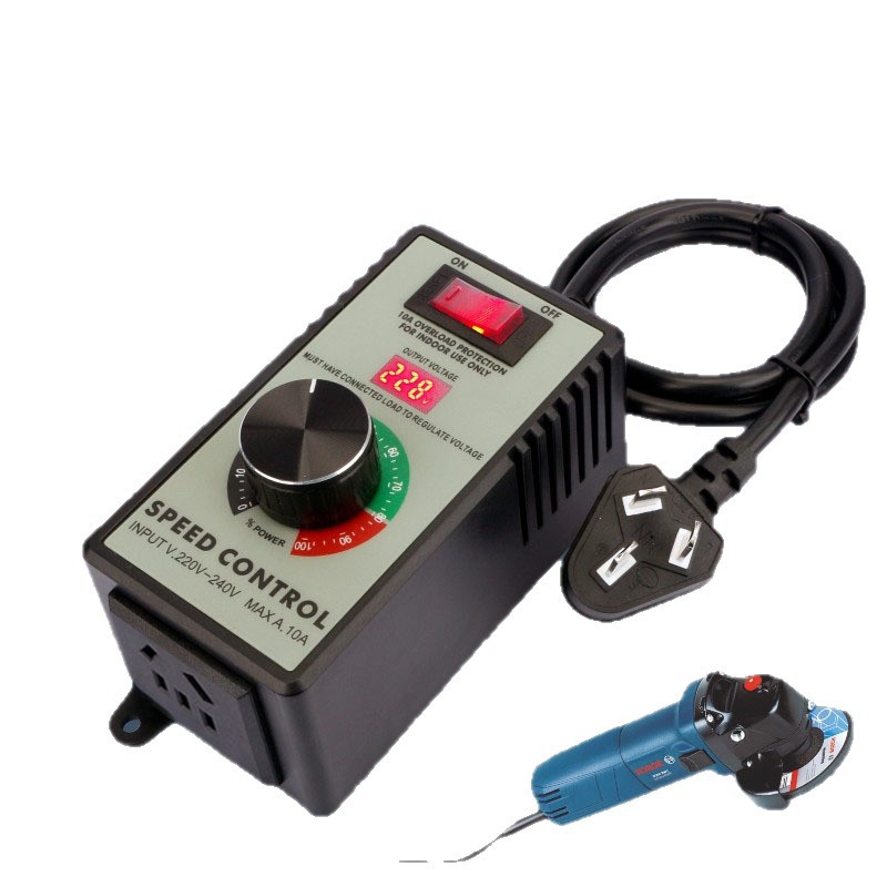 220V Angle Grinder Speed Regulator Speed Controller Hand Electric Drill Polishing Machine Fan Stepless Speed Speed Regulating Switch