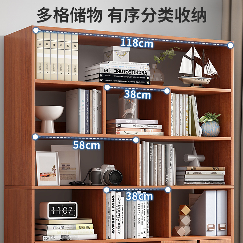 Simple Bookshelf Floor Multi-layer Storage Rack Combination Simple Modern Economical Household Living Room Storage Student Bookcase