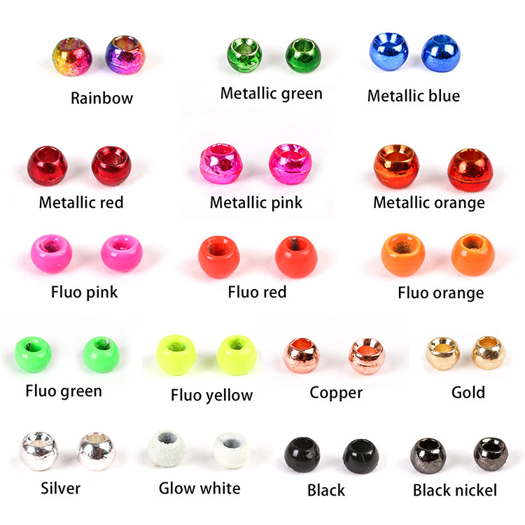 Fishing gear counterweight tungsten steel material fly fishing Luya fishing beads fly beads tungsten head beads tungsten beads