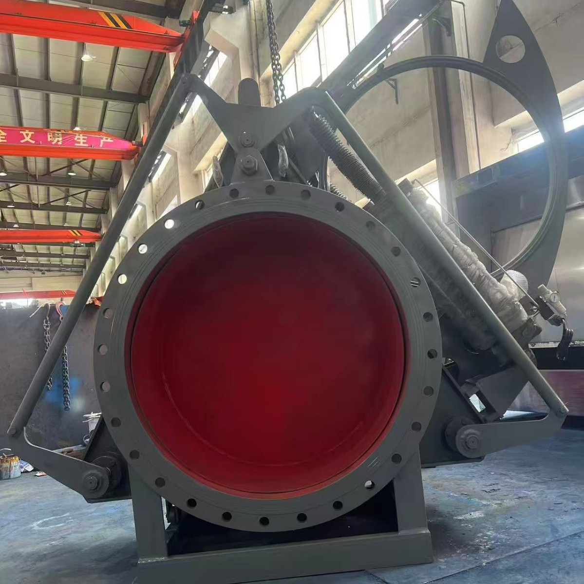 Pneumatic Blind Valve Eye Valve F643X-2.5C Pneumatic Electric Push Rod Type Gas Blind Valve