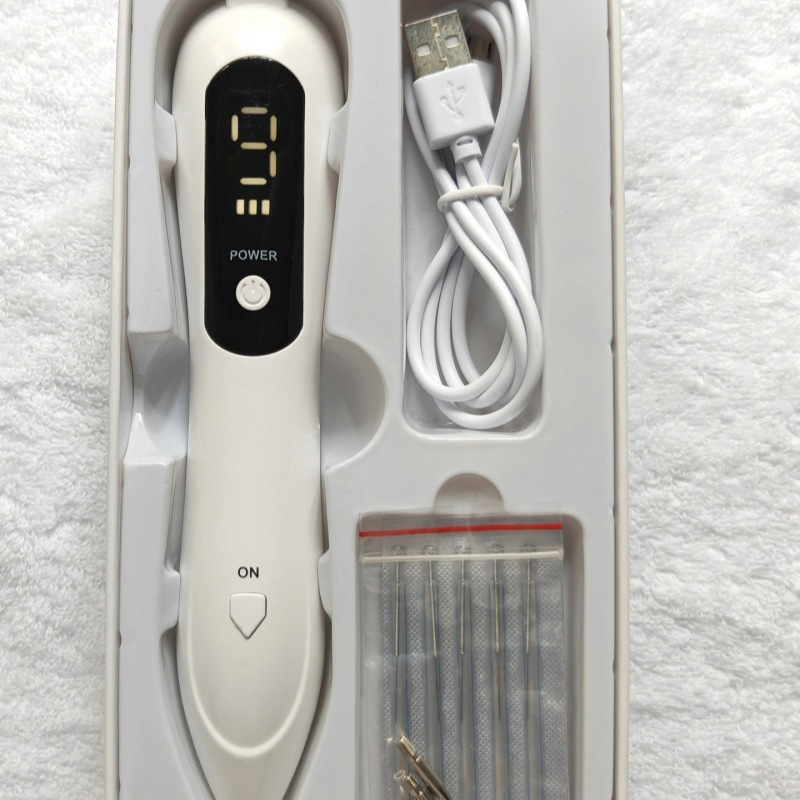 Small white mole removal pen spot removal pen electric beauty spot pen LCD miniature tattoo laser facial beauty instrument
