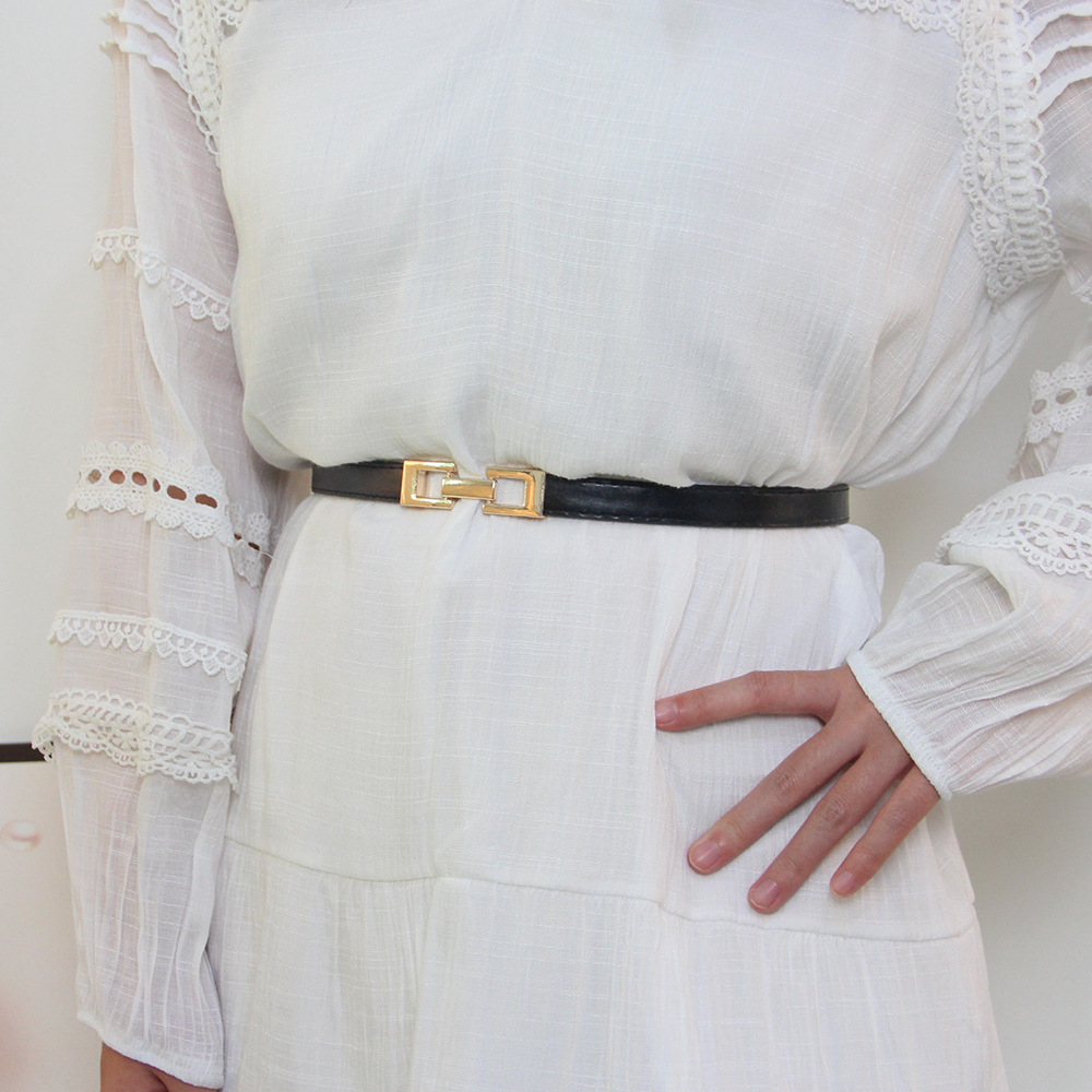 All-match women's thin belt buckle fashion decorative waist sweater suit belt with dress waist chain