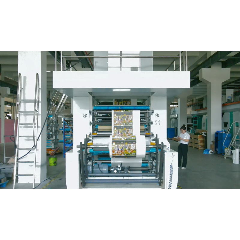 4-Color 250m / Minute Sleeve Drive Gear Driven Satellite Flexographic Printing Machine for Film and Non-Woven Fabrics