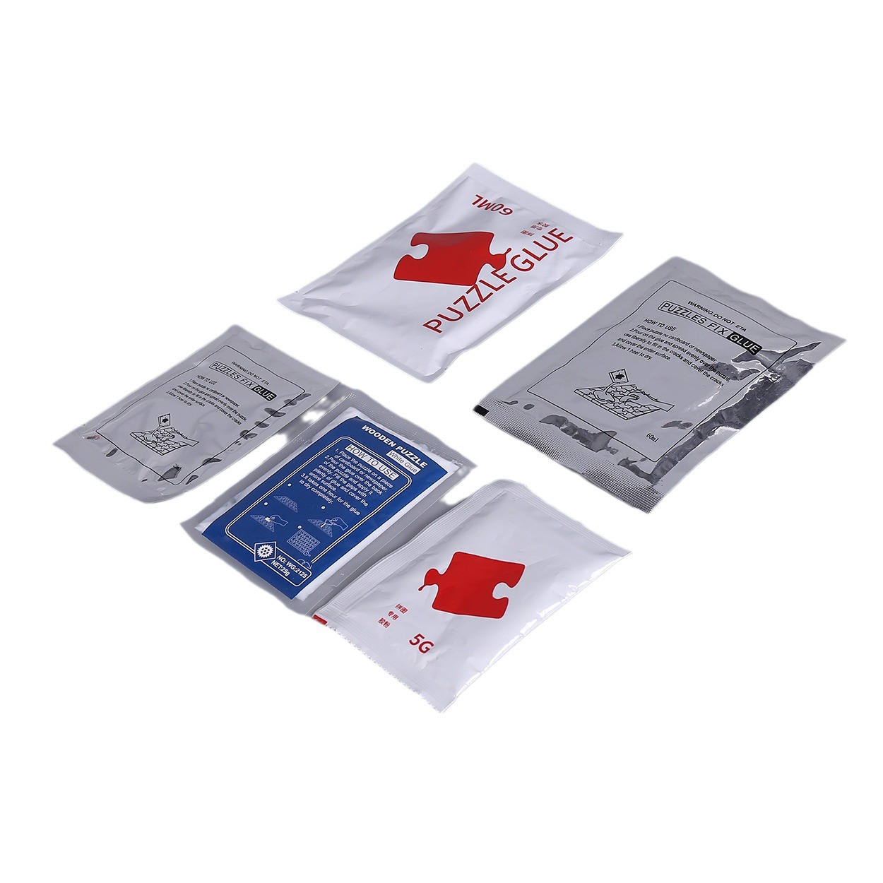 Bagged Puzzle Glue 25ml Transparent Pva Glue with Scraper 1000 Pieces for Kidsren and Adults 500 Pieces 60ml Glue