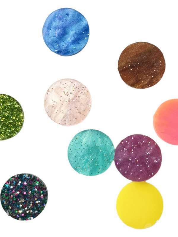 Round Acrylic Mosaic Colorful Small Round Glass Handmade DIY Material Mica Art Colorful Glass