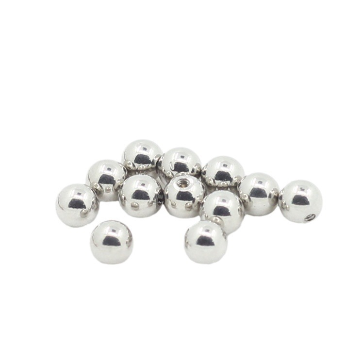 Accessories stainless steel titanium steel half hole round ball ear plug earplug steel ball ball accessories earplug 0.8mm