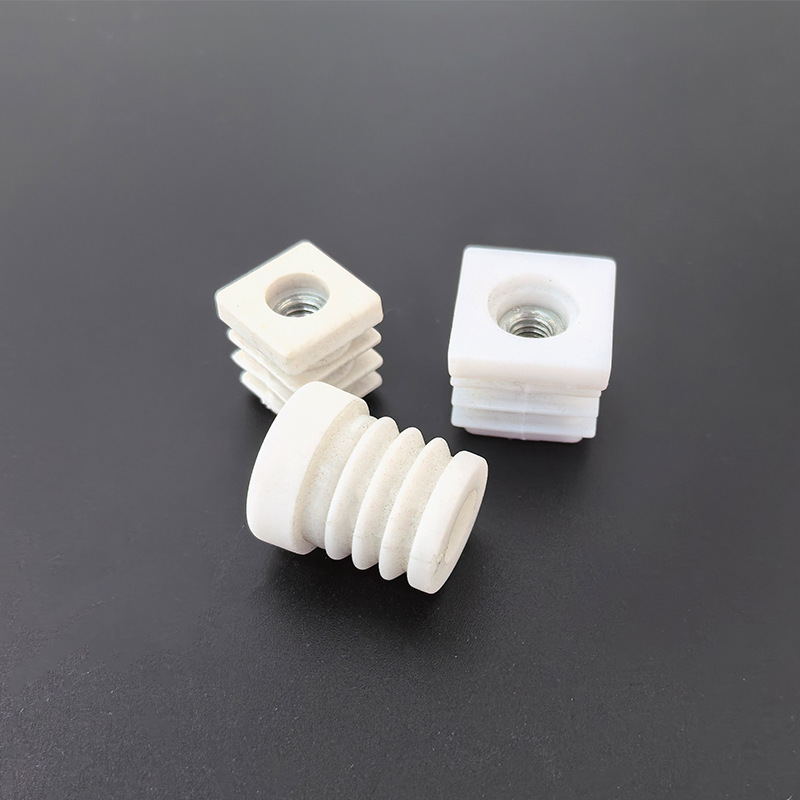 Manufacturer Customized Adjustable Foot Nut Plug Square Insert Furniture Adjustable Level Table Anti-Slip Adjustable Foot Plug