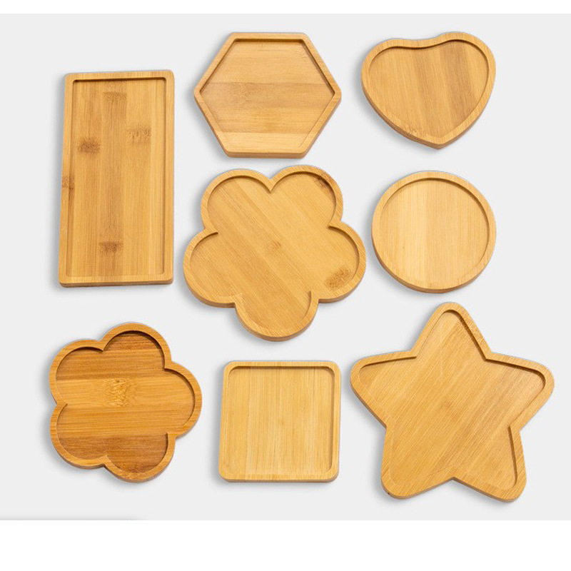 Мат для чайной чашки бамбуковая подставка подложка для цветочного горшка кросс-бордерная круглая прямоугольная форма многоразмерная DIY бамбуковый поднос