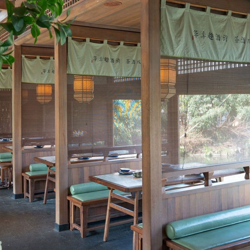 Japanese Style Bamboo Curtain Roller Blind Balcony Adjustable Blackout Curtain Bamboo Curtain Hotel Restaurant Tea Room Decoration Sunshade Bamboo Roller Blind