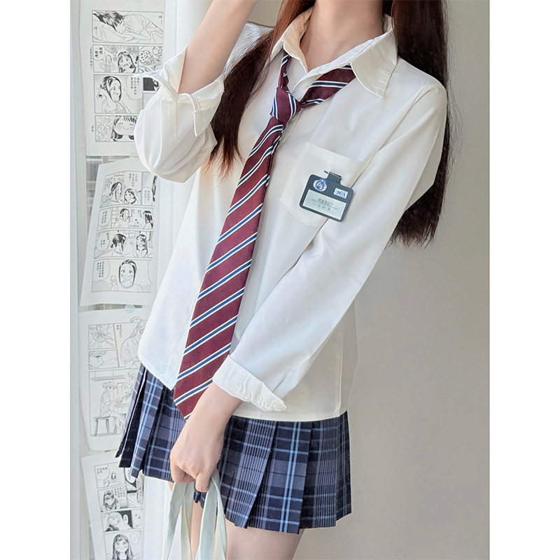 Аутентичная белая рубашка Jk в японском стиле, сладкая, свободная, длинный и короткий рукав, летняя, универсальная школьная принадлежность