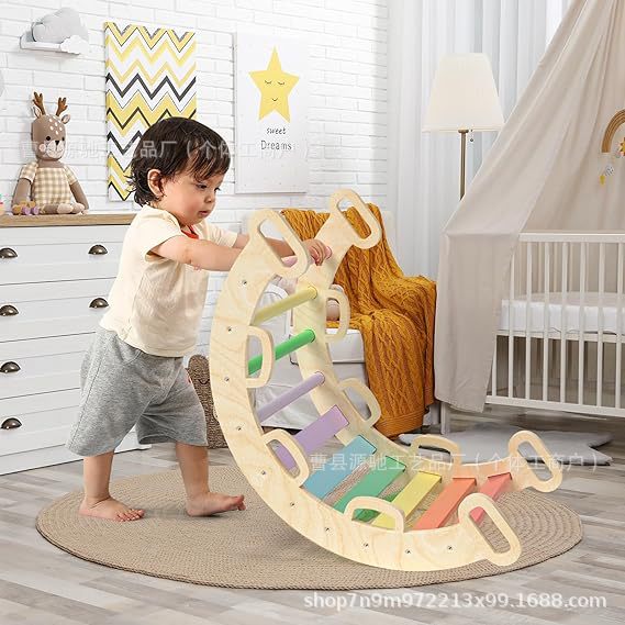 Ready Stock Cross-Border Children's Climbing Frame Triangular Set Baby Indoor Slide Montessori Climbing Frame Toy