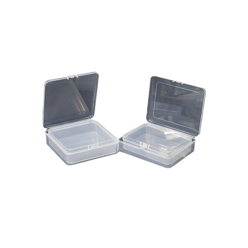 Factory Direct PP plastic box rectangular transparent earplugs packing box small material Box white stationery storage box