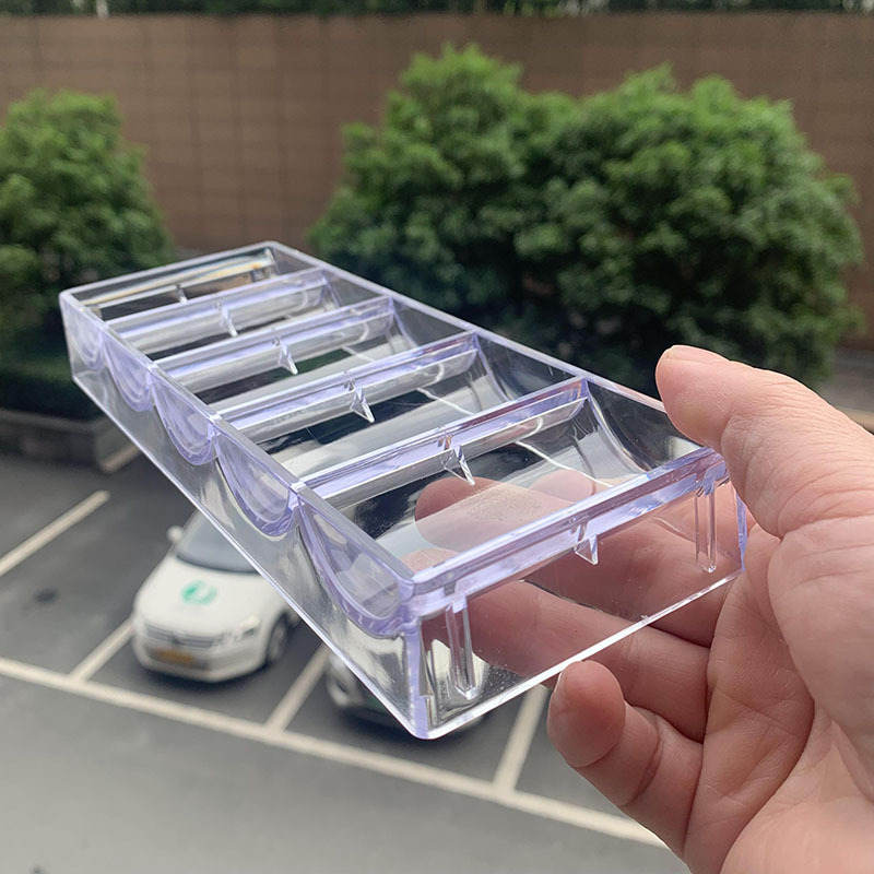 5 transparent chip rack tray storage box can hold 40x 3.3mm chips 100 pieces