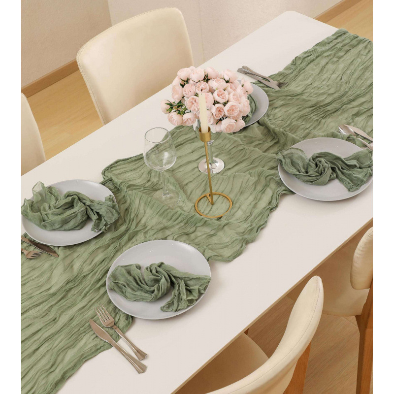 Скатерть-флаг в бохо стиле, оптовая, из вуали, помятая, европейский стиль, скатерть для свадебного украшения