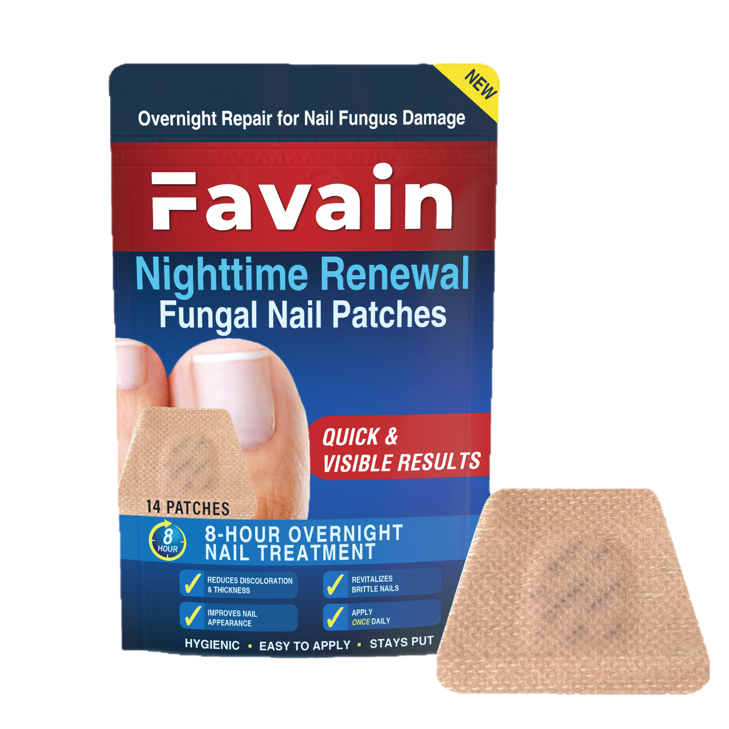 Favain Cross-Border Nail Stickers, Nail Repair Correction Stickers, Foot Care Nail Stickers