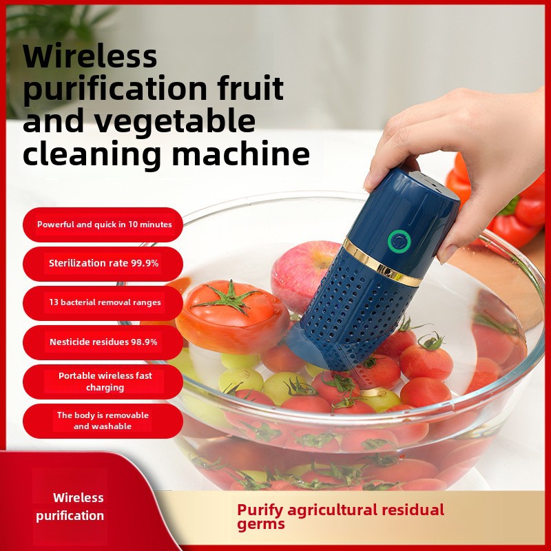 Small capsule fruit purifier fruit and vegetable machine washing machine wireless food sterilization pesticide removal vegetable washing machine disinfection machine