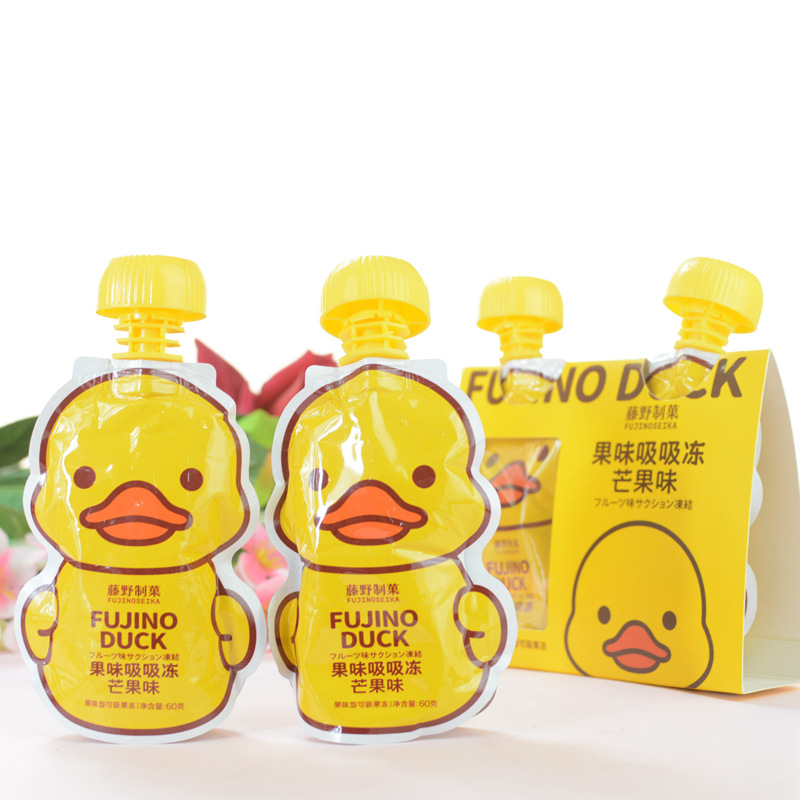Youkejia Little Yellow Duck Fruity Suckable Jelly Mango Flavor Yellow 120g/2 Bags Suckable Jelly Snacks