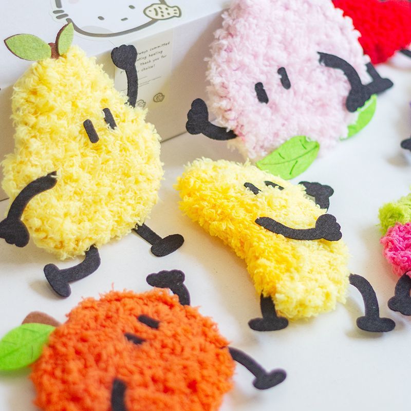 Children's Embroidery Handmade DIY Material Package for Beginners Kindergarten Simple Self-Embroidery Cartoon Fruit Poke Poke Fun