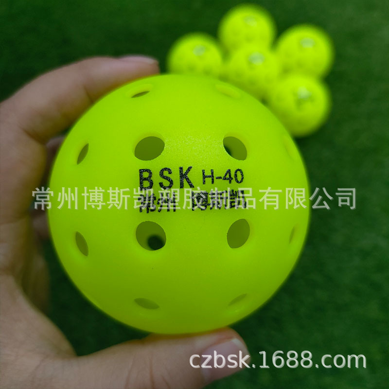 Pickleball Outdoor 40-Hole One-Piece Molding Certified by the Us Usapa Supports DIY