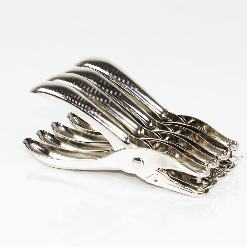 Hand-Held Hole Punch Single-Hole Portable Punch Pliers 6mm Round Hole Diameter Paper Document Planner Office Stationery Puncher