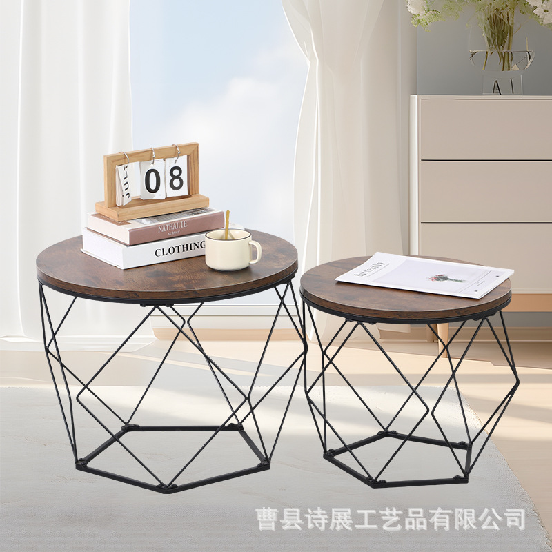 В наличии, винтажный столик для дивана, открытое хранилище, кованый железный стол