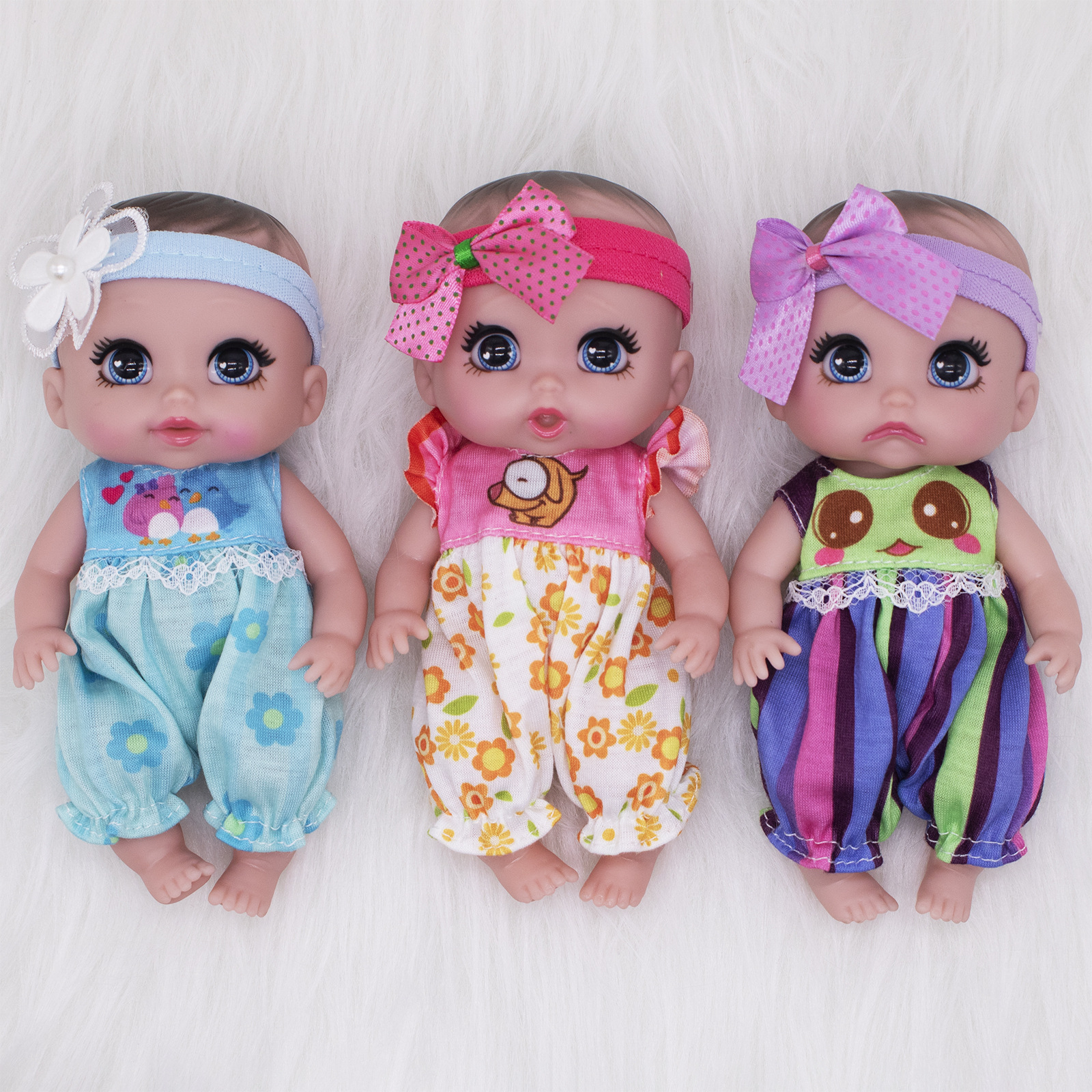 6inch Little Reborn Doll Mini Simulation Little Baby Girl Toy Soft Plastic Real-Life Newborn Baby Doll