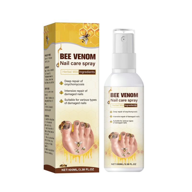 Cross-Border Amazon Suitable for Damaged Nails Nail Repair Bee Venom Nail Repair Spray 100ml