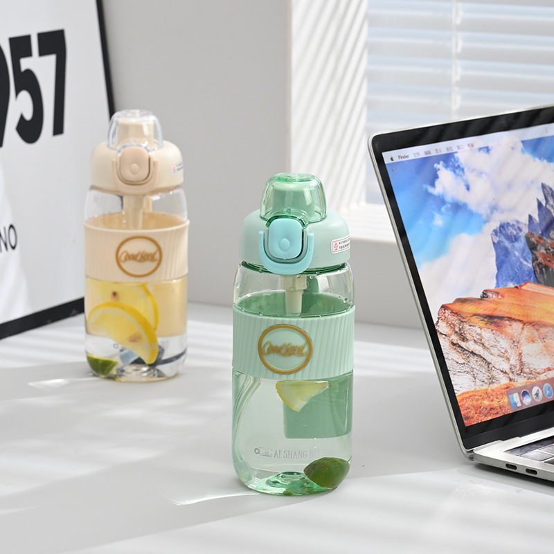 High-value men's and women's portable non-slip straw large capacity high temperature resistant student class water cup