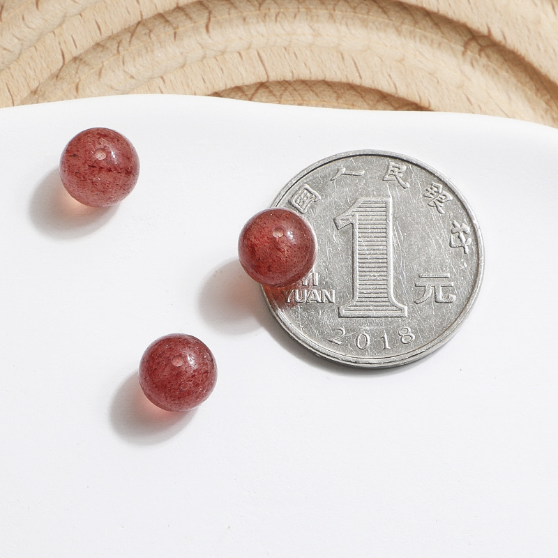 Natural Crystal Ice Strawberry Wafer Beads Spacer Beads Loose Beads DIY Beaded Ins Style Bracelet Necklace Accessories