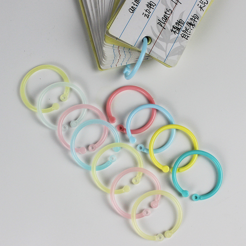 Color ring ring buckle ring removable plastic binding ring binder open ring card free ring