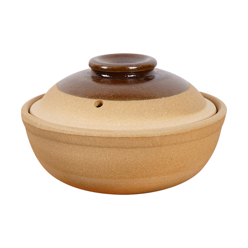 Clam Sauce Rice Pot with Commercial Paper Tray Packaging, Take-Out Pot, Coarse Ceramic Small Clay Pot, Porridge Pot, Special for Take-Out