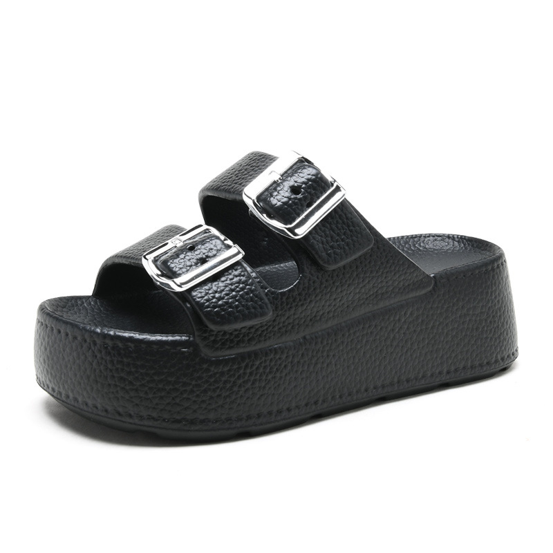 Thick-soled sandals for women's outdoor wear heightening non-slip sandals and slippers wear-resistant EVA high-end sense summer breathable non-stinky feet slippers