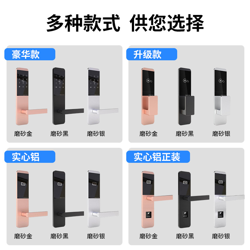 Hotel credit card lock hotel apartment home stay wooden door ic card smart door lock magnetic card electronic induction credit card lock manufacturers