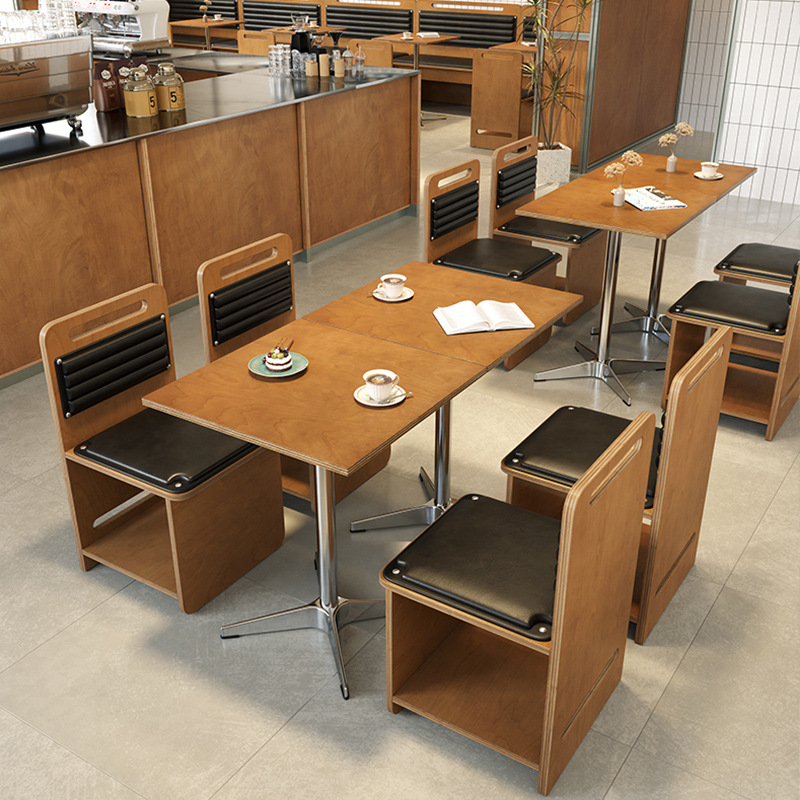 Internet Celebre Dessert Milk Tea Shop Ocean Board Card Seat Sofa Cafe Table and Chair Combination Baking Cake Shop Commercial Dining Chair
