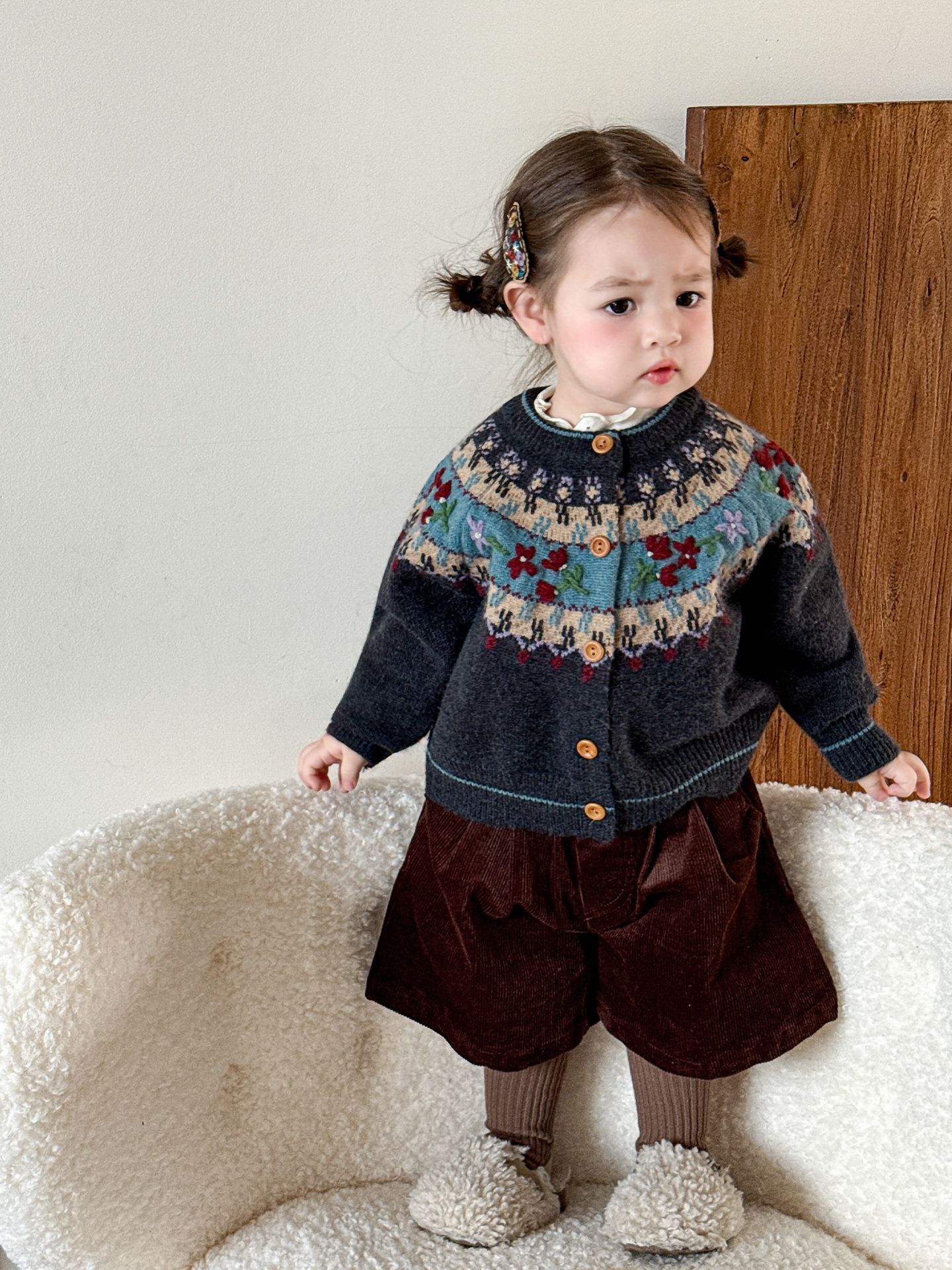 Children's Clothing for Girls, Sweater Jacket for Autumn 2025, Stylish and Super Cute, Knitted Cardigan for Kids, Baby Girl Clothes