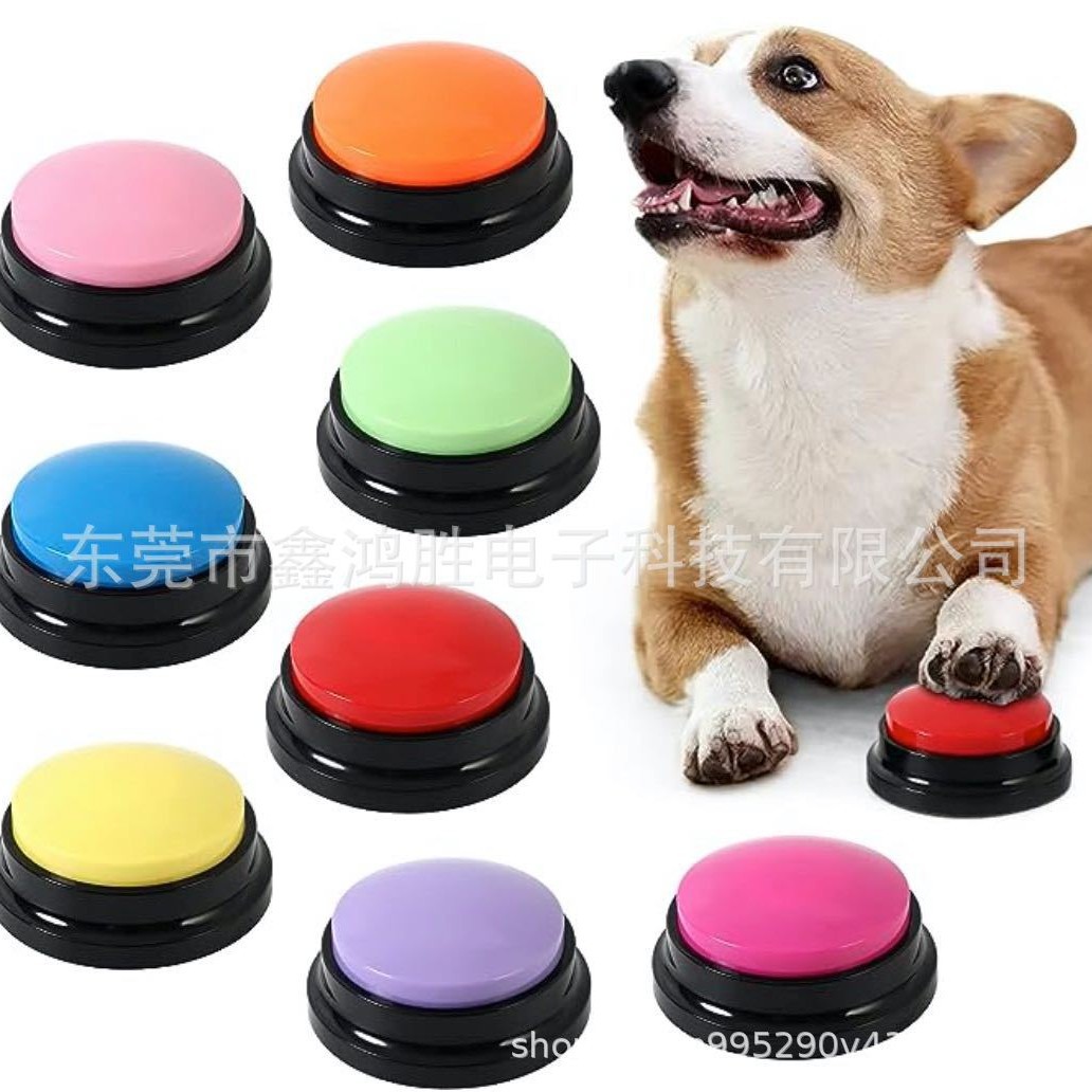 Dog Button Recording Sounder Voice Sounder Pet Communication Button Training Cats and Dogs Recording Box Toy Movement
