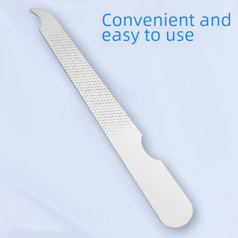 Factory supply stainless steel nail file strip nail double-sided polishing file manicure set accessories steel file in stock