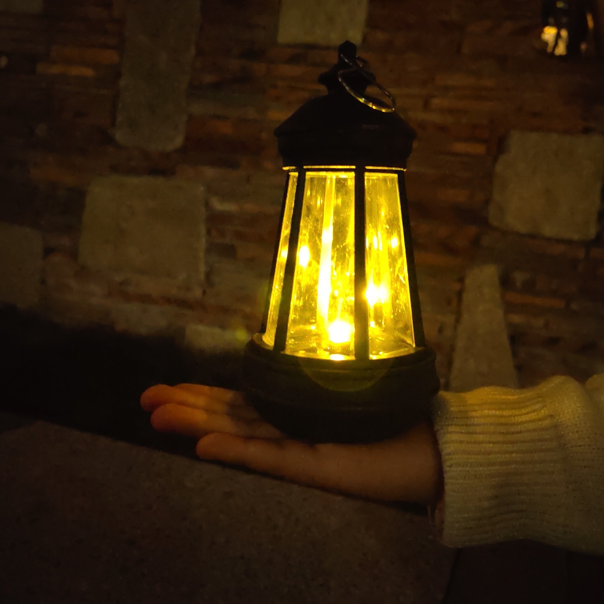 Солнечный фонарь для собак, ночной свет для сада, уличный водонепроницаемый переносной свет, маленький светодиодный свет из смолы и железа