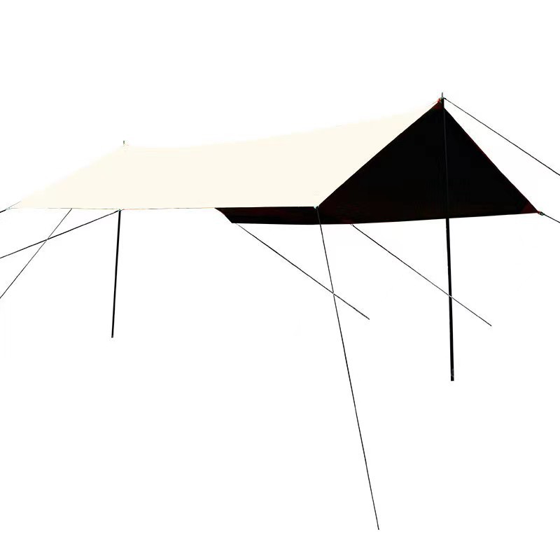 Outdoor camping sunshade canopy black glue canopy outdoor canopy thickened sunscreen coating camping rainproof canopy