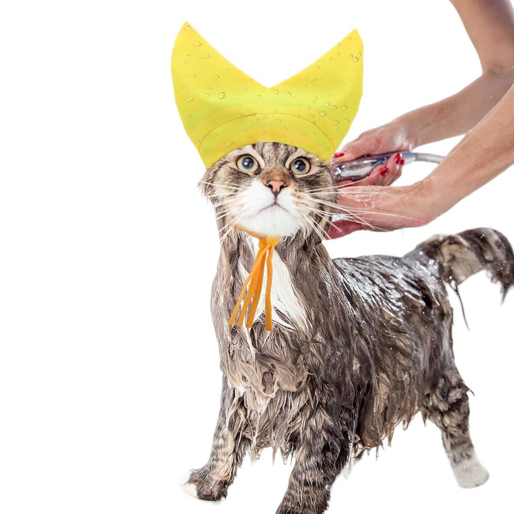 Cross-border Cat Dog Waterproof Shower Cap Cat Swimming Ear Protection Waterproof Headgear Bathing Water-resistant Hood