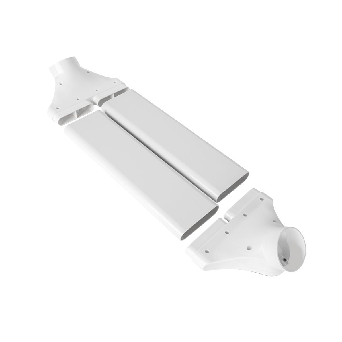 Duct Adapter for Exhaust Flat Pipe Fresh Air Machine, No-Drill Crossbar Transition Adapter, Fresh Air System Accessories, Ducting Auxiliary Materials, Fresh Air