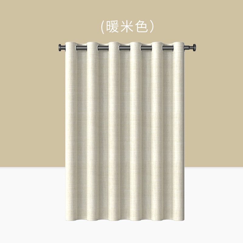 Yunyang Factory Direct Supply Large Buckle Roman Buckle Amazon Russia Best Selling Imitation Linen Shower Toilet Shower Curtain