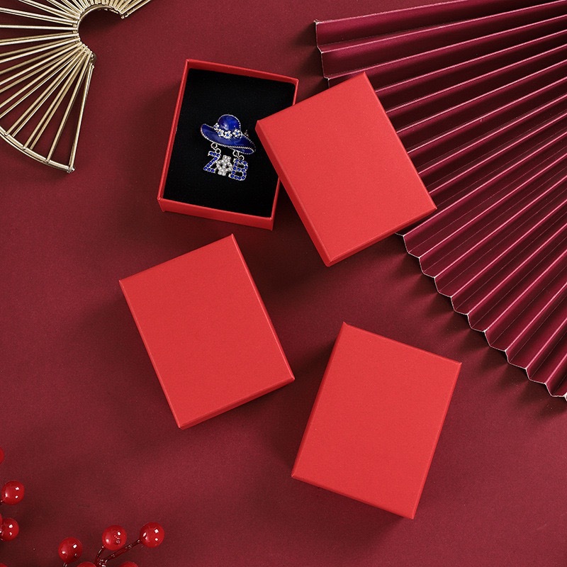 Cinnabar Jewelry Box Packaging Crystal Jewelry Small Gift Box Jewelry Box